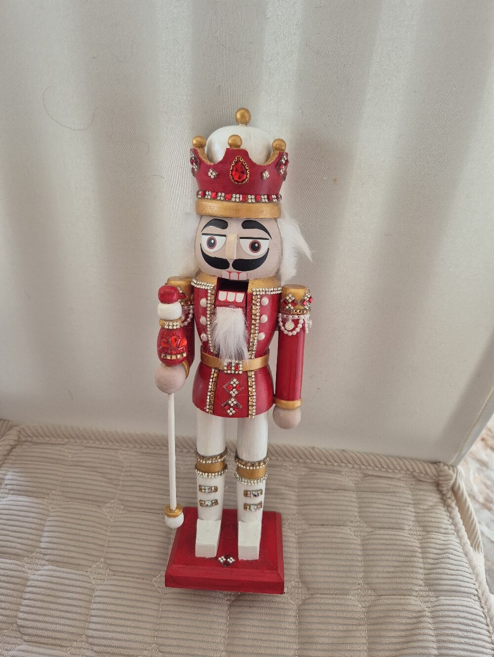 Red and White Decorative Nutcracker King